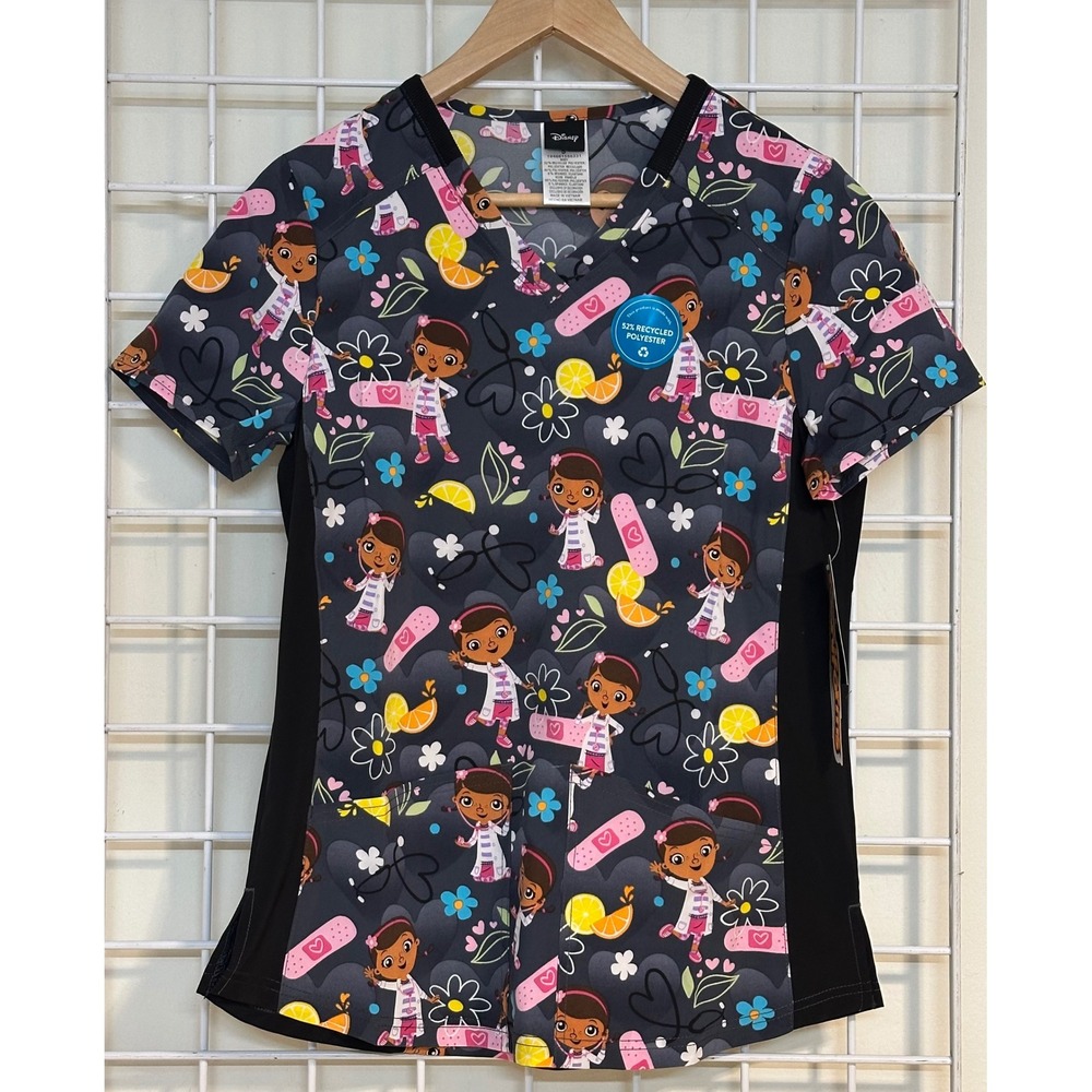 Disney Doc McStuffins‎ Tooniforms Cherokee Scrub Top Size Small V-Neck - Picture 2 of 5
